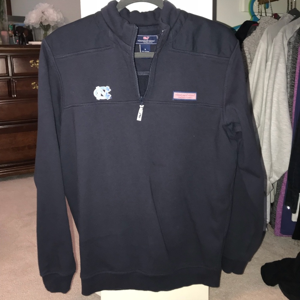 UNC Vineyard Vines quarter zip pullover